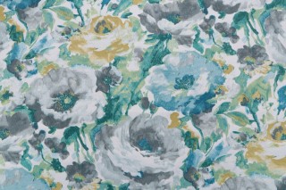 Richloom Lessandra Printed Polyester Outdoor Fabric in Mist