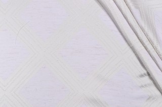 Valiant Fabrics Network Embroidered Drapery Fabric in Ivory