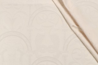 Scalamandre Damask Decorator Fabric in Cream