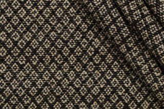 Scalamandre Trellis Woven Chenille Upholstery Fabric in Night