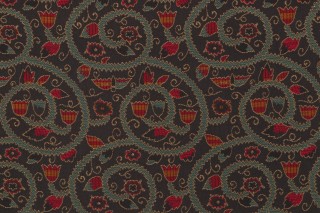 Scalamandre Scroll Tapestry Upholstery Fabric in Coal
