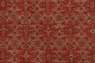 Amini Chenille Tapestry Upholstery Fabric in Claret