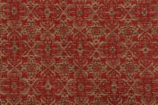 Amini Chenille Tapestry Upholstery Fabric in Claret
