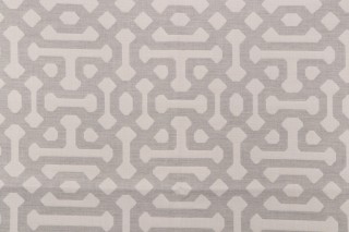 Sunbrella Fretwork 45991-0002 Woven Solution Dyed Acrylic Outdoor Fabric in Pewter