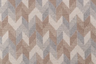 Chevron Woven Upholstery Fabric in Stone