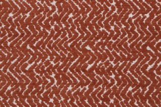 Zig-Zag Woven Chenille Upholstery Fabric in Saddle