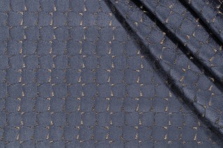 Graves Velvet Upholstery Fabric in Denim