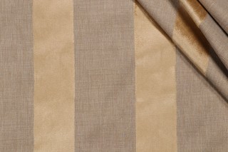 Velvet Stripe Upholstery Fabric in Sand