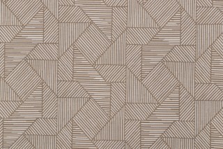 Fretwork Woven Solution Dyed Acrylic Outdoor Fabric in Hemp