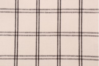 PK Lifestyles Brent Plaid Woven Upholstery Fabric in Domino