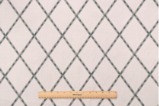 Waverly Trade Winds Emb Woven Embroidered Decorator Fabric in Juniper