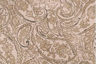 Richloom Ambrosia Printed Cotton Blend Drapery Fabric in Flaxen