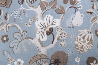 Kaufmann Pleasant Valley Printed Cotton Drapery Fabric in Haze