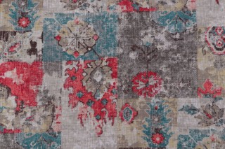 Covington Padma Printed Cotton Blend Drapery Fabric in Vintage Linen