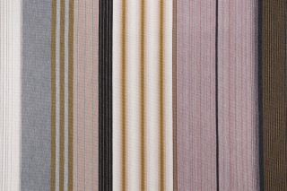 Stripe Grospoint Upholstery Fabric in Rose/Multi