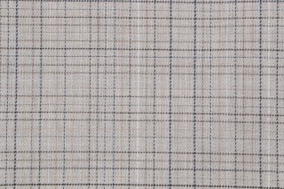 Plaid Woven Upholstery Fabric in Stone