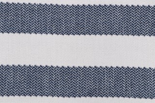 Stripe Woven Chenille Upholstery Fabric in Navy