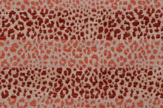 Leopard Stripe Woven Chenille Upholstery Fabric in Clay 