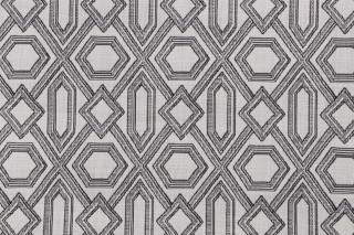 Perennials Diamonds Are Forever Woven Solution Dyed Acrylic Outdoor Fabric in Noir 