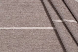Clyburn Stripe Woven Chenille Upholstery Fabric in Grey 
