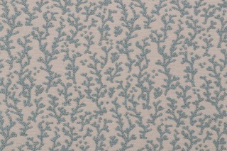 Coral Woven Upholstery Fabric in Aqua