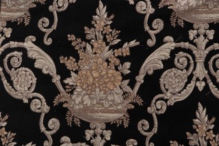 Scalamandre Marquise Woven Chenille Upholstery Fabric in Black