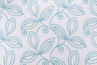 Heritage Fabrics Botanique Embroidered Drapery Fabric in Turquoise
