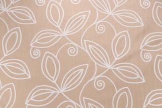 Heritage Fabrics Botanique Embroidered Drapery Fabric in Straw