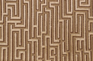 Grey Watkins Rhodes Velvet Upholstery Fabric in Chocolate/Honey