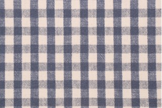 PK Lifestyles Logan Check Woven Upholstery Fabric in Marine
