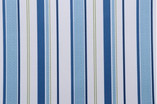 Terrasol - Comet Stripe Printed Polyester Outdoor Fabric in Ink
