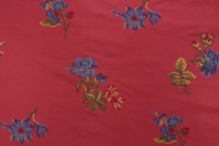 Scalamandre Nocturne Tapestry Upholstery Fabric in Burgundy