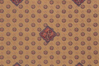 Scalamandre Limonta Bramino Tapestry Upholstery Fabric in Red & Blue on Gold