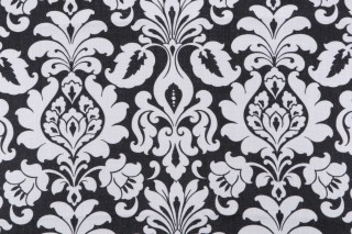 1 Yard Crypton Regal High Performance Printed Decorator Fabric in Ebony