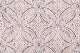 Kelly Ripa Blissfulness Printed Cotton Drapery Fabric in Spa