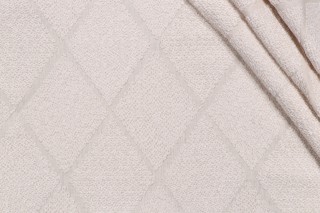 Hamilton Luxor Embroidered Drapery Fabric in Ivory 
