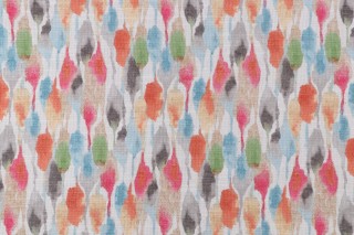 Waverly Waterfalls Printed Cotton Drapery Fabric in Sunset 