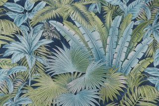 Tommy Bahama Bahamian Breeze Printed Cotton Drapery Fabric in Peninsula 