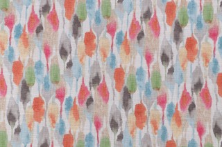 Waverly Waterfalls Printed Cotton Drapery Fabric in Sunset 
