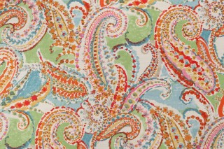 Waverly Painterly Printed Cotton Drapery Fabric in Sunset 