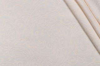 Kelly Ripa Home Jump For Joy Matelasse Upholstery Fabric in Ivory 