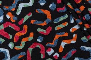 PK Lifestyles Tagged Embroidered Cotton Drapery Fabric in Confetti 