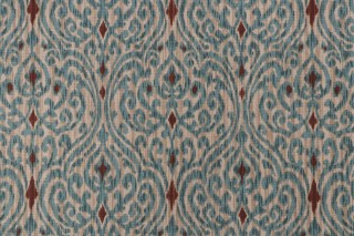 PK Lifestyles Srilanka Printed Cotton Drapery Fabric in Driftwood 