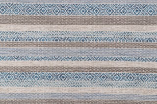 PK Lifestyles Kilim Bands Woven Chenille Upholstery Fabric in Atlantic 