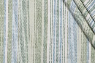 Roth & Tompkins Sonoma Stripe Woven Decorator Fabric in Spring for Heritage Fabrics 