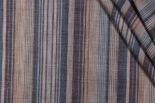 Roth & Tompkins Sonoma Stripe Woven Decorator Fabric in Denim for Heritage Fabrics 