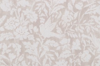 Roth & Tompkins Everly Printed Cotton Drapery Fabric in Linen for Heritage Fabrics 