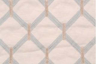 Kaufmann Anastasia Embroidered Drapery Fabric in Sky