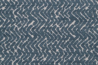 Zig-Zag Woven Chenille Upholstery Fabric in Chambray