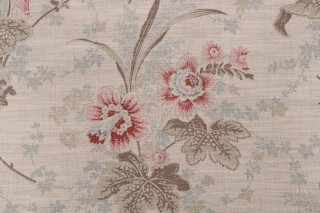 Waverly Stonington Printed Cotton Blend Drapery Fabric in Parchment